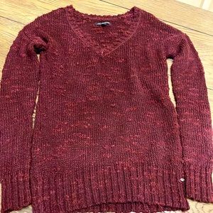 American eagle v-neck distressed sweater